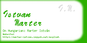 istvan marter business card